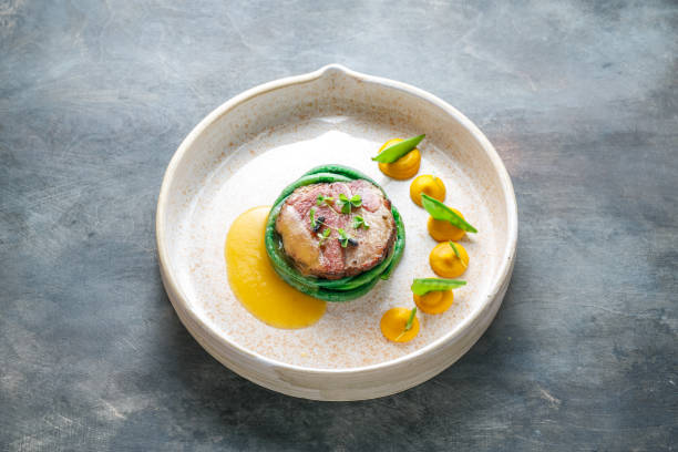 istock Haute cuisine, pork vacuum steak, fine dining. 1179223415