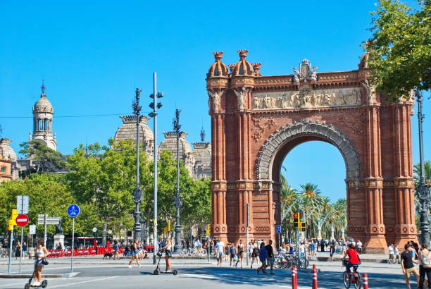 istock Barcelona, Spain - 14.08.2019: buildings monuments of architecture of Barcelona 1179233898