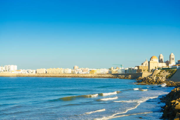 istock view at Cadiz sea side with Cadiz Cathedral on a background, Spain 1179238300