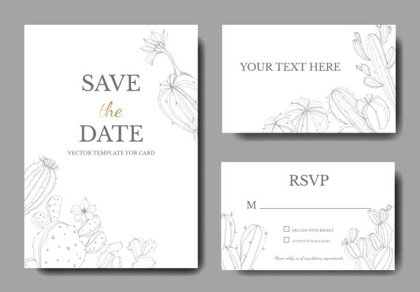Vector Green cactus floral botanical flower. Wild spring leaf isolated. Engraved ink art. Wedding background card decorative border. Invitation elegant card illustration graphic set banner.