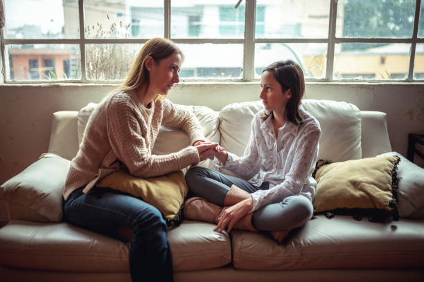 istock Mother and daughter are having a talk 1179242410
