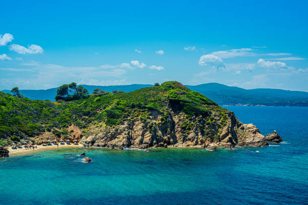 istock Sea and the pebbled beach in Skiathos, Greece 1179245303