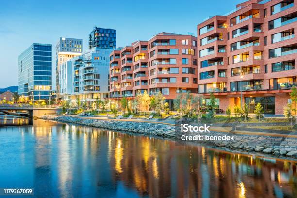 New Residential District With Condos In Downtown Oslo Norway Stock Photo - Download Image Now