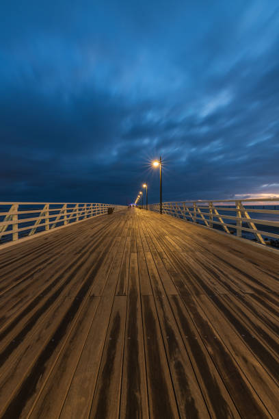 istock Shorncliffe pier with street lamp lights 1179272777