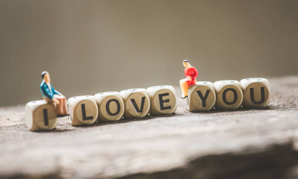 istock Square wood with I LOVE YOU letters. 1179283977