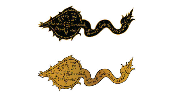 istock animal in Thai traditional tattoo, Thai traditional painting in temple, vector 1179285032
