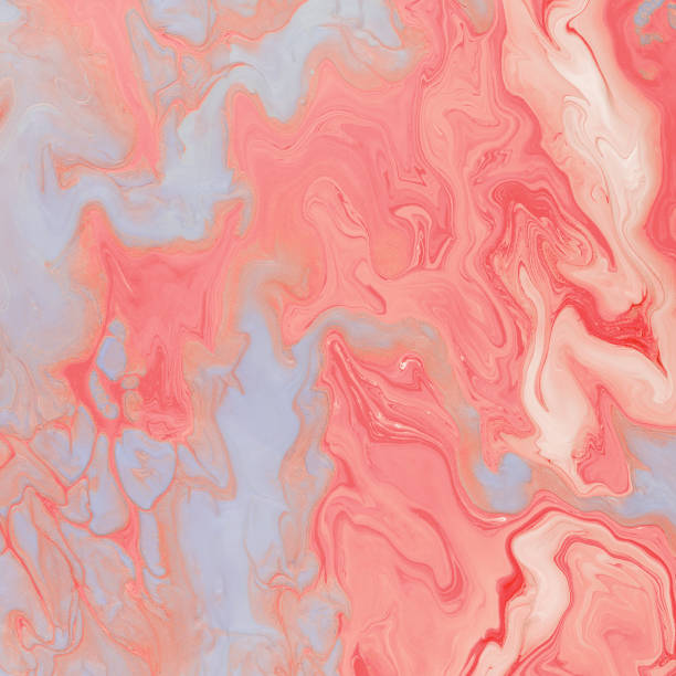 istock Abstract marble background or texture. Free flowing pink and gray acrylic paint. Random Waves and Curls 1179301230
