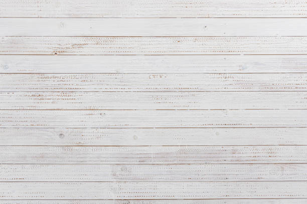 Distressed aged wooden boards bleached with white paind, ideal for background - creative stock photo