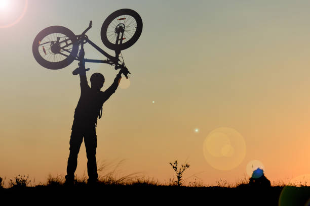 istock peak passion of a successful mountain biker 1179304233