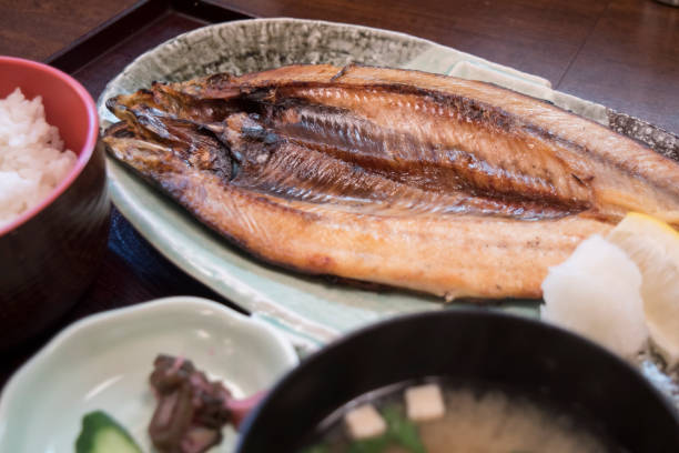 istock Herring salt grilled set meal 1179305193