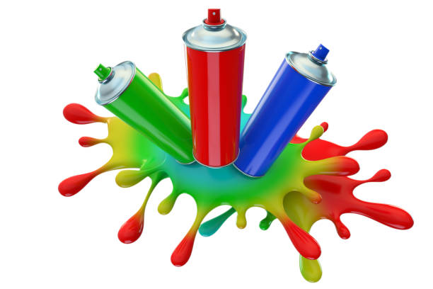 istock Colorful paint cans on white background. Art concept . 1179305200