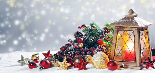 istock Lantern and christmas decoration 1179307503