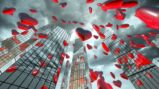 istock Heart Shapes Falling From the Sky 1179309138
