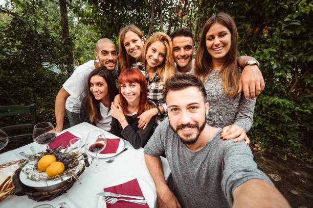 istock friends take a selfie at the restaurant 1179310284