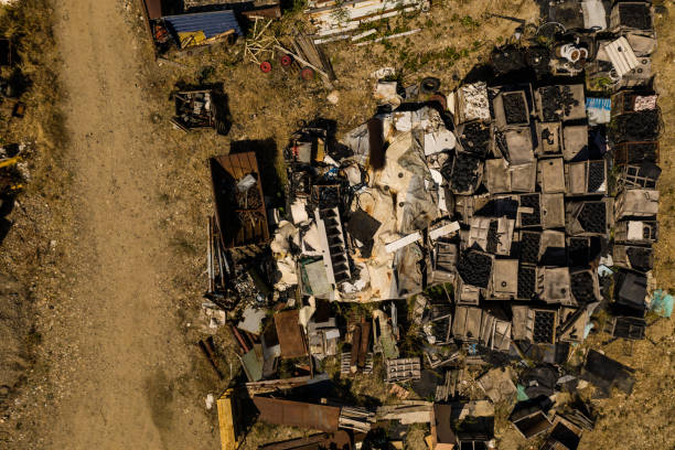 istock Scrap metal junkyard area 1179310690