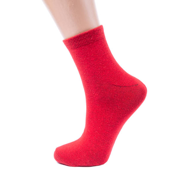istock red socks on an isolated white background with funny cartoon character on it 1179311721