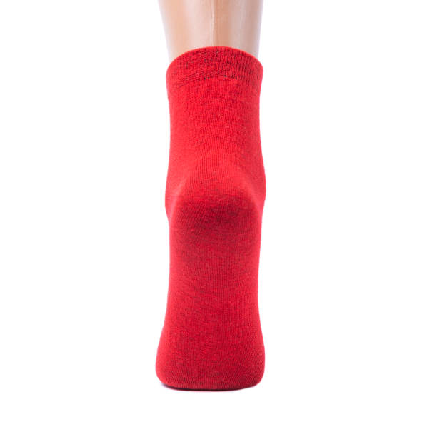istock back view of red socks on an isolated white background 1179311770
