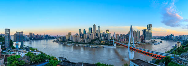 istock Modern metropolis skyline at sunrise,Chongqing,China. 1179312513
