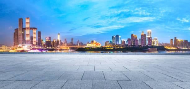 istock Empty square ground and architectural landscape skyline in Chongqing 1179317831