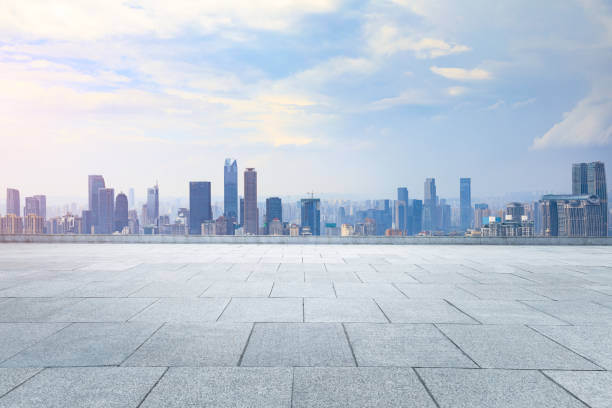 istock Empty square ground and architectural landscape skyline in Chongqing 1179317943
