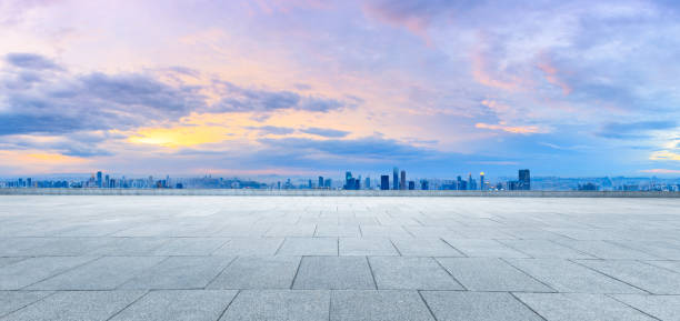 istock Empty square ground and architectural landscape skyline in Chongqing 1179319486