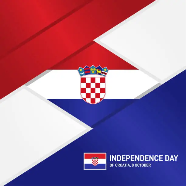 Vector illustration of Croatia Independence Day Vector Design Template