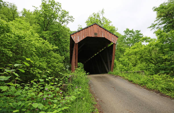 istock The road to Fletcher covered bridge 1179323626