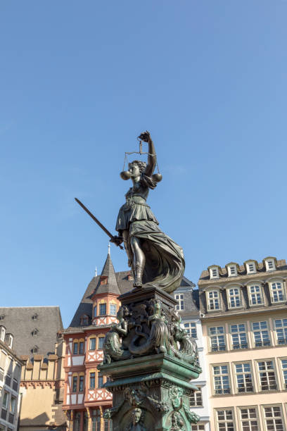istock fountain with lady justice in Frankfurt 1179325797