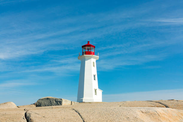 istock Lighthouse on a rock at peggys cove 1179325828