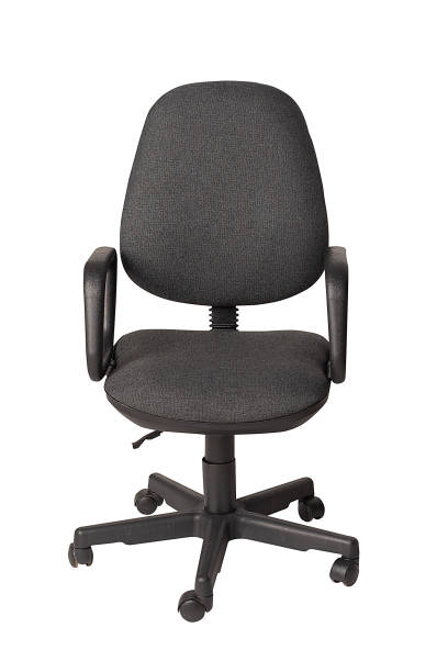 istock Black office armchair isolated on white background 1179334509