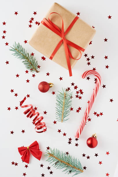 istock Christmas decoration with present on white background 1179338780