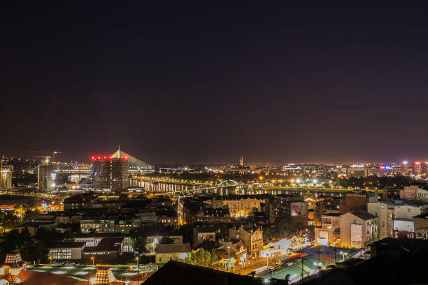 istock Panorama of Belgrade at night 1179340727