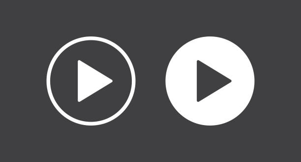 再生ボタン アイコン。ベクトルの図。 - interface icons video点のイラスト素材／クリップアート素材／マンガ素材／アイコン素材