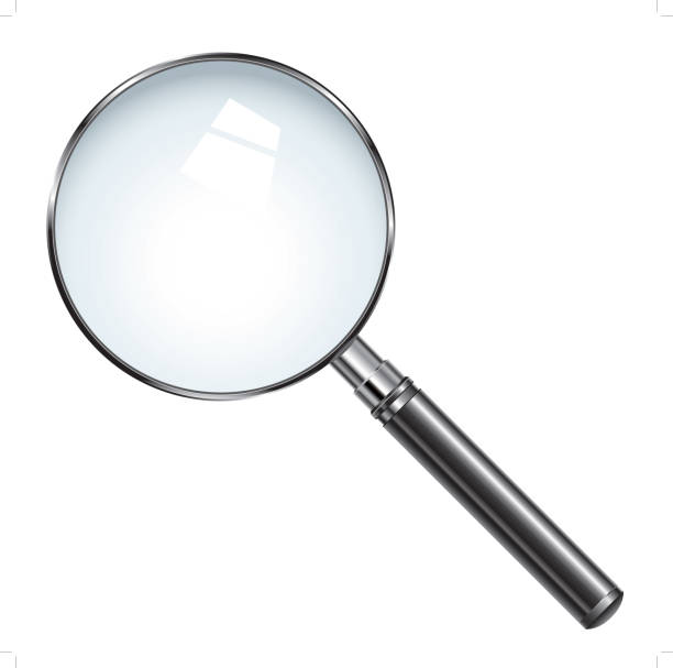 лупу - magnifying glass stock illustrations