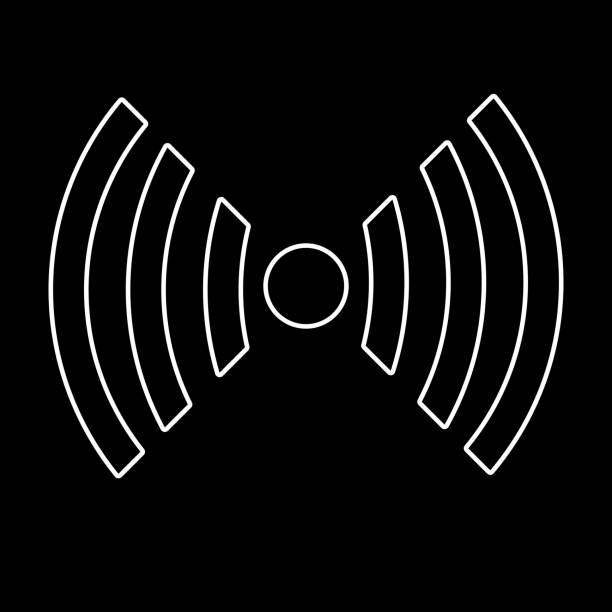 znak wifi. ikona sieci bezprzewodowej. strefa wi-fi - arm bone audio stock illustrations