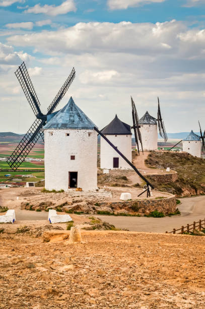 istock Traditional old windmills in Consuegra, Spain 1179354955
