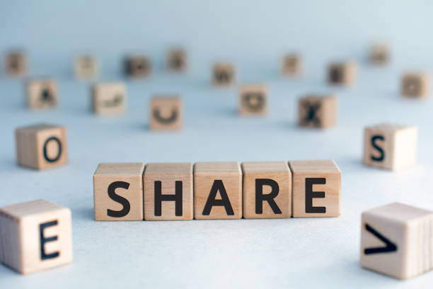 istock Share - word from wooden blocks with letters 1179355771