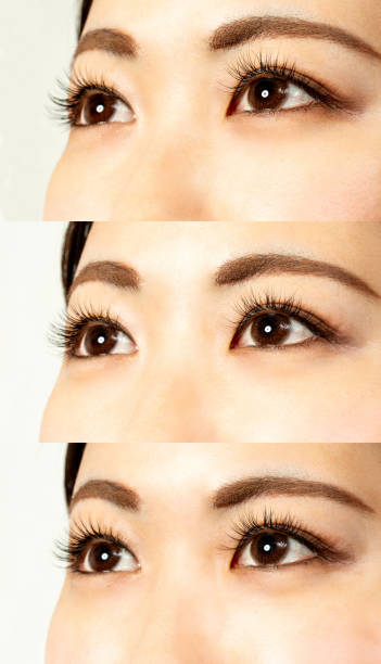 istock Eyelash extension treatment 140, 160 and 180 eyelashes from above 1179366742