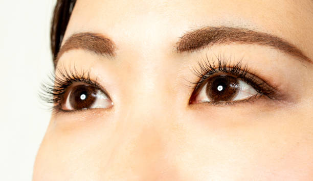 istock Eyelash extension treatment 160 eyelashes 1179366748