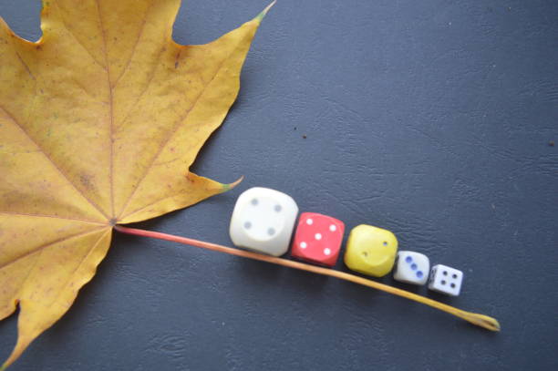 istock Game dice in the composition of different cubes on background 1179372149