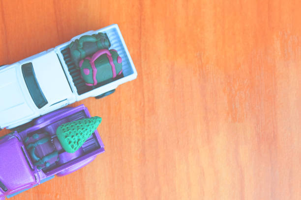 istock Miniature of a small Christmas car. 1179377396