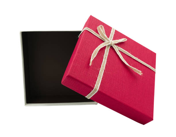 istock gift box red and white ribbon cross square box isolated on white background with clipping path 1179383282