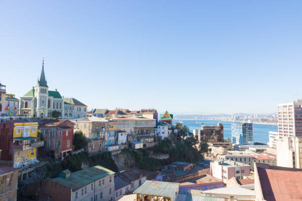 istock Valparaiso aerial panoramic of the harbour 1179388990