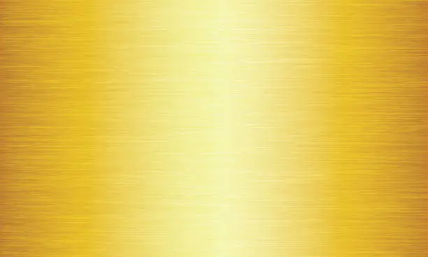 Vector illustration of Gold Brushed Metal Texture Abstract Vector Background