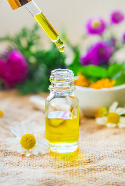istock Homeopathy. Herbal extracts in small bottles. Selective focus. 1179394784