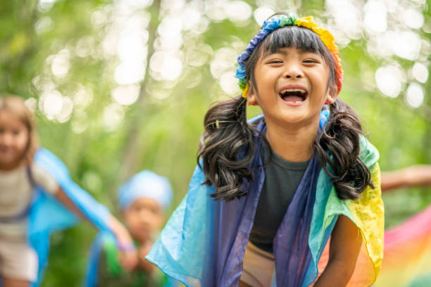 istock Group of kids in the forest 1179399757