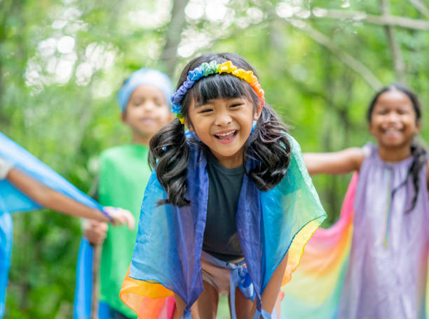 istock Group of kids in the forest 1179399879