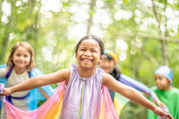 istock Group of kids in the forest 1179399908