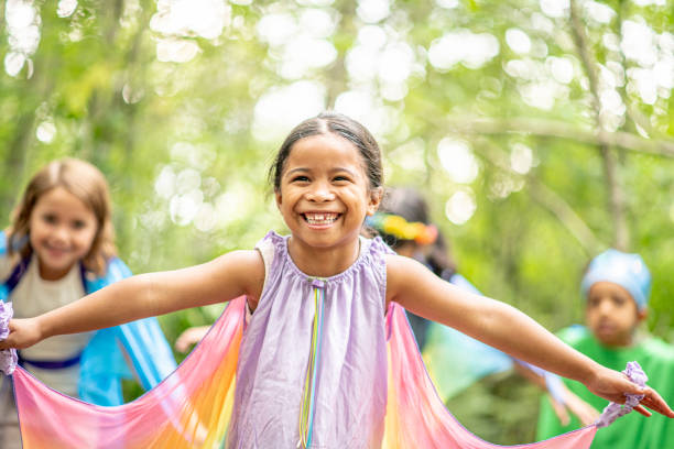 istock Group of kids in the forest 1179399924