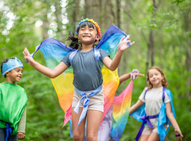 istock Group of kids in the forest 1179400007